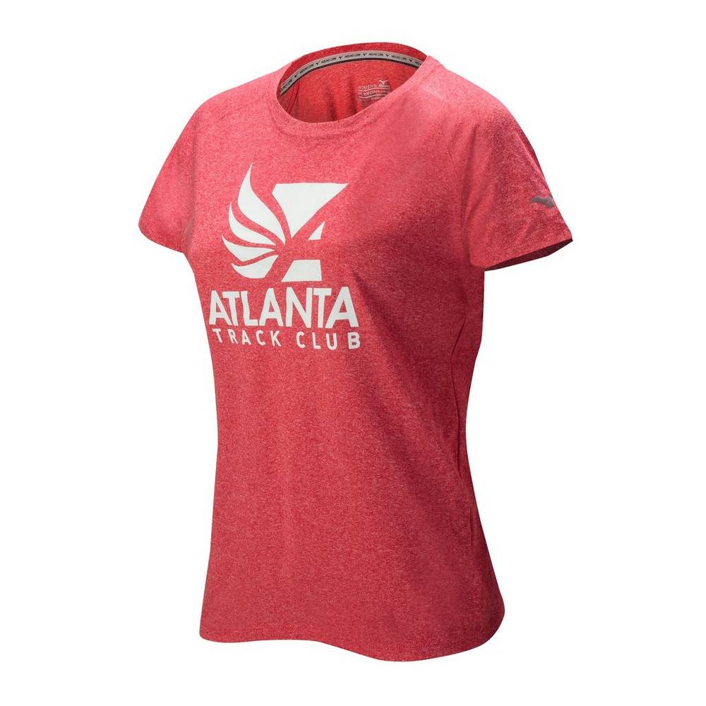 Camisetas Mizuno Atlanta Track Club Inspire 2.0 Mujer Rojas España JWLO-98142